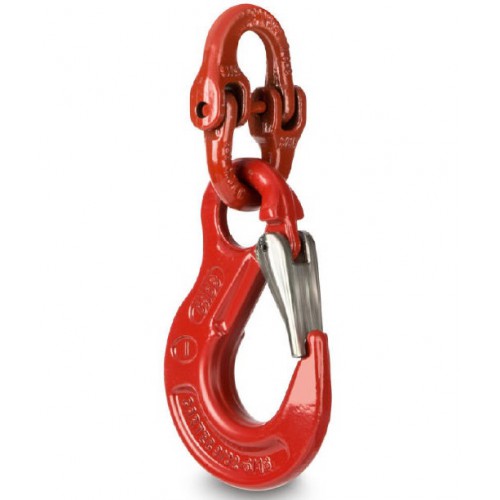 YHA-01 Gancio con fermo di sicurezza, acciaio fuso zincato e verniciato, con vite prigioniera, non girevole, adatto per modelli con [Max] ≤ 1 t